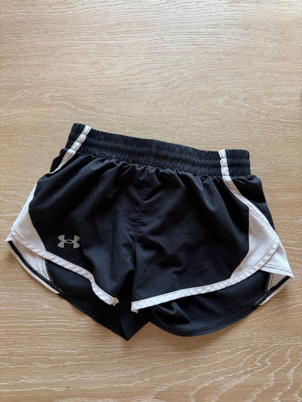 Under Armour Black and White Girls' Athletic Shorts